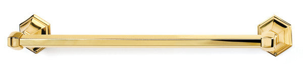 Alno A7720-18-PB: 18" cc Nicole Towel Bar - Polished Brass