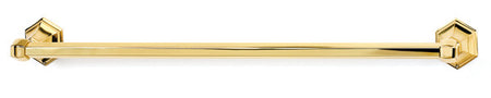 Alno A7720-24-PB/NL: 24" cc Nicole Towel Bar - Unlacquered Brass