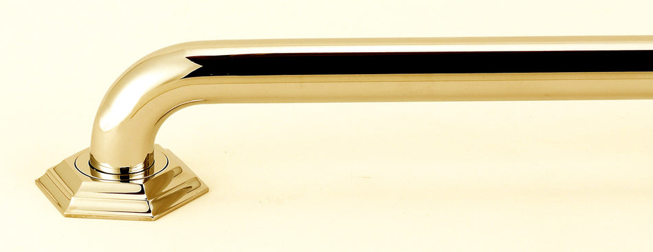 Alno A7724-PB/NL: 3" Nicole Mounting Brackets for Grab Bar (pair) - Unlacquered Brass