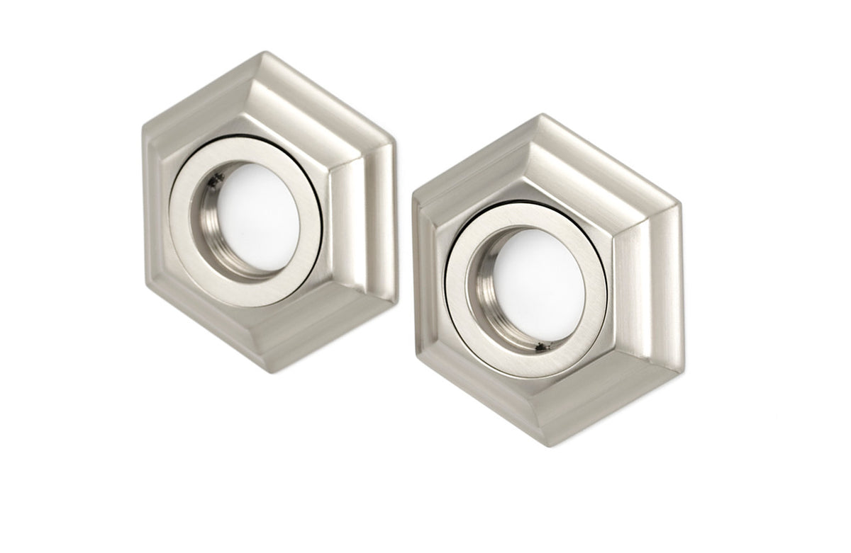 Alno A7724-SN: Nicole Grab Bar Mounting Brackets (pair) - Satin Nickel