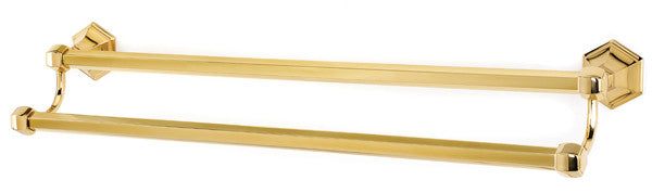 Alno A7725-24-PB: 24" cc Nicole Double Towel Bar - Polished Brass