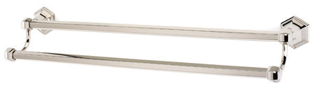 Alno A7725-24-PN: 24" cc Nicole Double Towel Bar - Polished Nickel