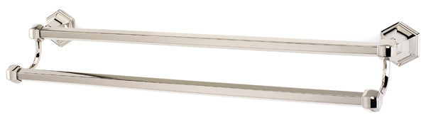 Alno A7725-24-PN: 24" cc Nicole Double Towel Bar - Polished Nickel