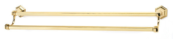 Alno A7725-30-PB: 30" cc Nicole Double Towel Bar - Polished Brass