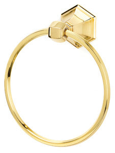 Alno A7740-PB: Nicole Towel Ring - Polished Brass