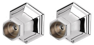 Alno A7746-PC: Nicole Shower Rod Mounting Brackets (pair) - Polished Chrome