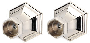 Alno A7746-PN: Nicole Shower Rod Mounting Brackets (pair) - Polished Nickel