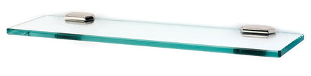Alno A7750-18-PN: 18" cc Nicole Glass Shelf w/Brackets - Polished Nickel