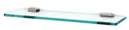 Alno A7750-18-SN: 18" Nicole Glass Shelf w/Brackets - Satin Nickel