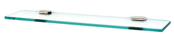 Alno A7750-24-PN: 24" cc Nicole Glass Shelf w/Brackets - Polished Nickel