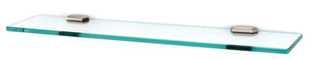 Alno A7750-24-SN: 24" Nicole Glass Shelf w/Brackets - Satin Nickel