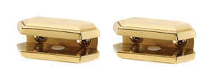 Alno A7750-PB/NL: Nicole Shelf Mounting Brackets (pair) - Unlacquered Brass