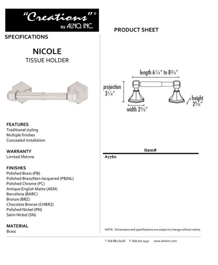 Specificaton Sheet
