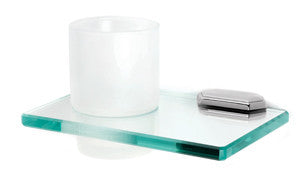 Alno A7770-PC: Nicole Glass Tumbler w/Holder - Polished Chrome