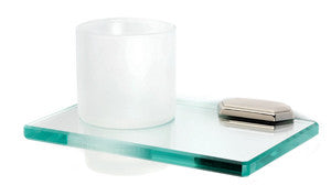 Alno A7770-PN: Nicole Glass Tumbler w/Holder - Polished Nickel
