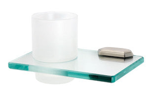 Alno A7770-SN: Nicole Glass Tumbler w/Holder - Satin Nickel