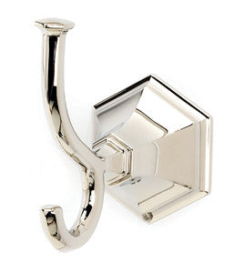 Alno A7799-PN: Nicole Double Robe Hook - Polished Nickel