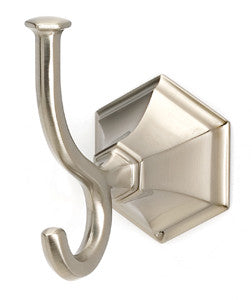 Alno A7799-SN: Nicole Double Robe Hook - Satin Nickel