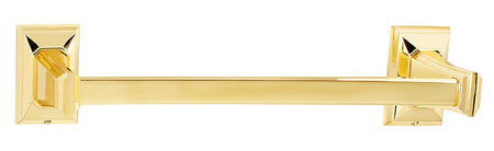 Alno A7920-12-PB: 12" cc Geometric Towel Bar - Polished Brass