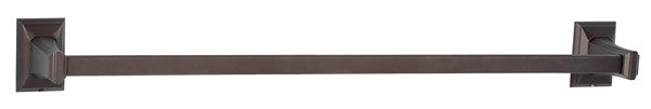 Alno A7920-24-CHBRZ: 24" cc Geometric Towel Bar - Chocolate Bronze