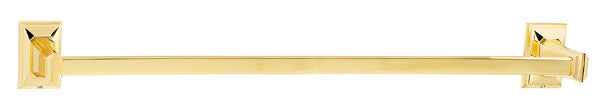 Alno A7920-24-PB: 24" cc Geometric Towel Bar - Polished Brass