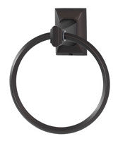 Alno A7940-CHBRZ: 6" Geometric Towel Ring - Chocolate Bronze