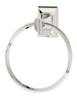 Alno A7940-PN: 6" Geometric Towel Ring - Polished Nickel