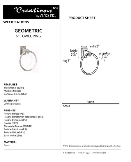 Specificaton Sheet