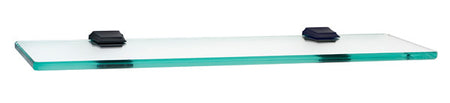 Alno A7950-18-BRZ: 18" Geometric Glass Shelf w/Brackets - Bronze