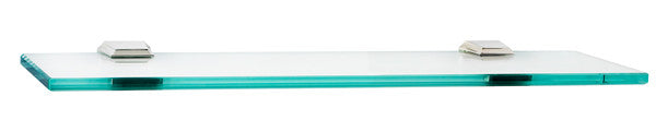 Alno A7950-18-PN: 18" Geometric Glass Shelf w/Brackets - Polished Nickel