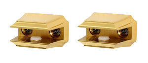 Alno A7950-PB: Geometric Shelf Mounting Brackets (pair) - Polished Brass