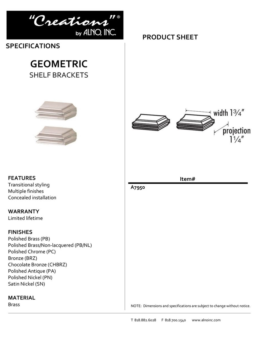 Specificaton Sheet