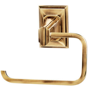 Alno A7966-PA: Geometric Single Post Tissue Holder - Polished Antique