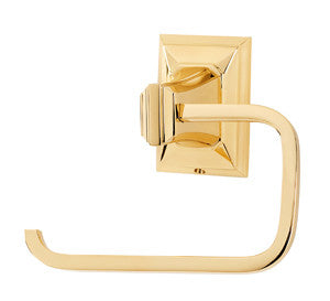 Alno A7966-PB: Geometric Single Post Tissue Holder - Polished Brass