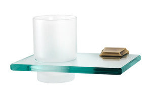 Alno A7970-PA: Geometric Tumbler Holder w/Tumbler - Polished Antique