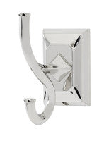 Alno A7999-PC: Geometric Double Robe Hook - Polished Chrome