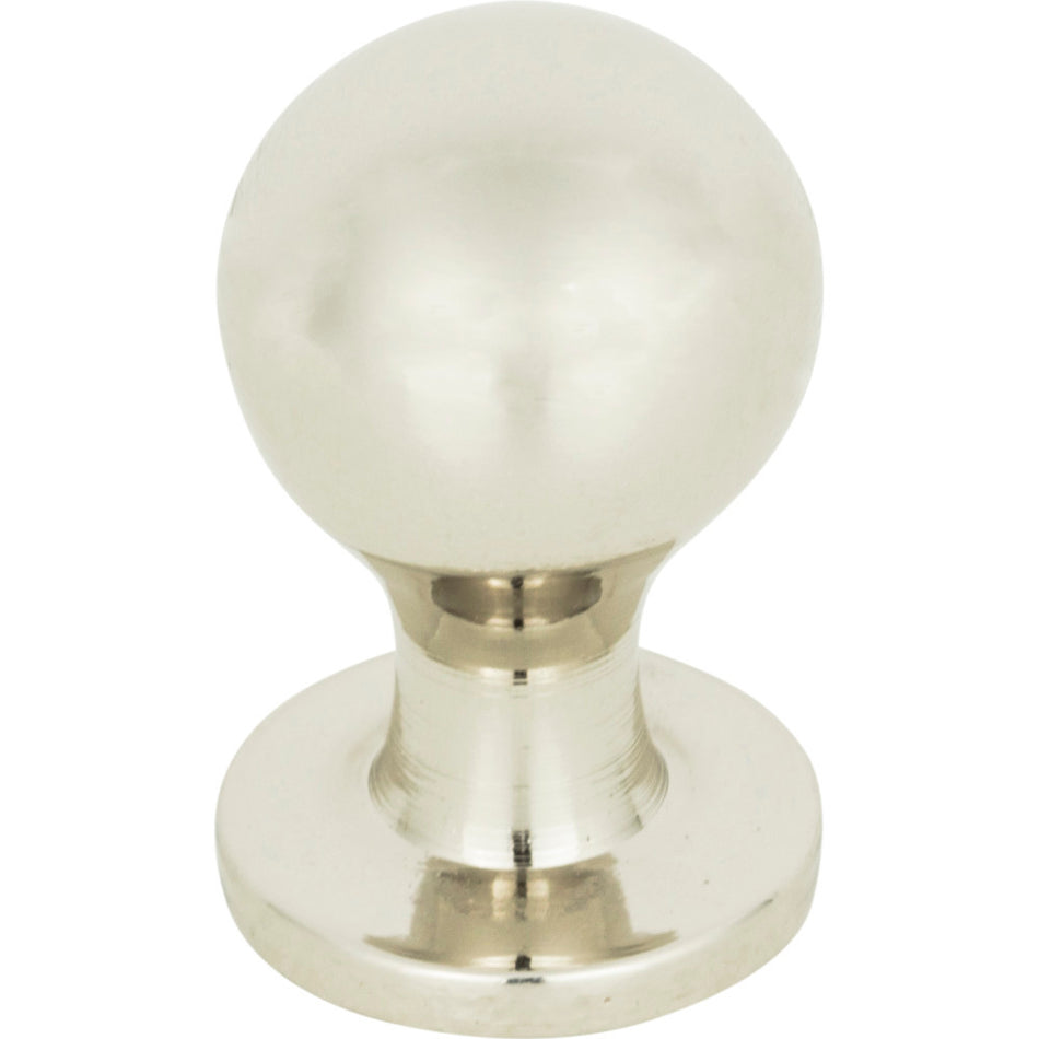 Atlas A800-PN: 3/4" Successi Spherical Cabinet Knob w/Base - Polished Nickel