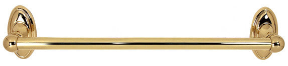 Alno A8020-12-PB: 12" cc Classic Traditional Towel Bar - Polished Brass
