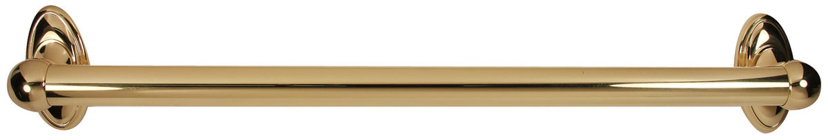 Alno A8022-24-PB: 24" cc Classic Traditional Grab Bar - Polished Brass