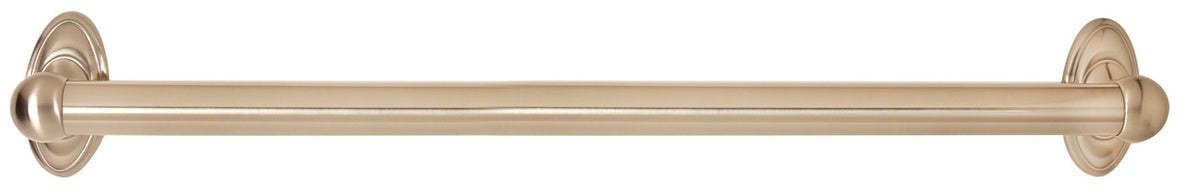 Alno A8022-24-SN: 24" cc Classic Traditional Grab Bar - Satin Nickel