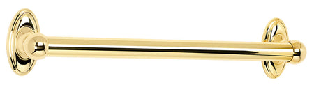Alno A8023-18-PB: 18" cc Classic Traditional Grab Bar - Polished Brass
