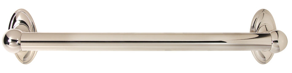 Alno A8023-18-PN: 18" cc Classic Traditional Grab Bar - Polished Nickel