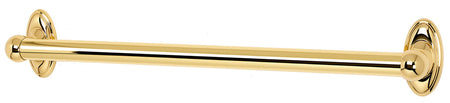 Alno A8023-24-PB: 24" cc Classic Traditional Grab Bar - Polished Brass