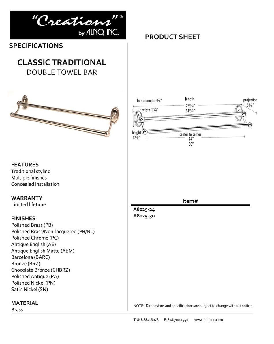 Specificaton Sheet