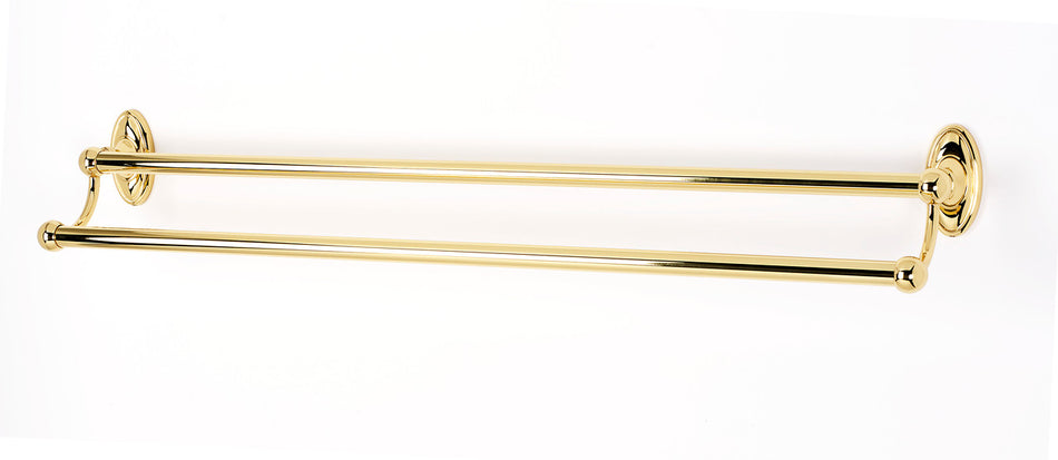 Alno A8025-30-PB: 30" cc Classic Traditional Double Towel Bar - Polished Brass