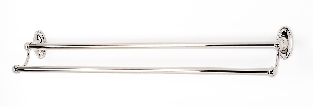 Alno A8025-30-PN: 30" cc Classic Traditional Double Towel Bar - Polished Nickel