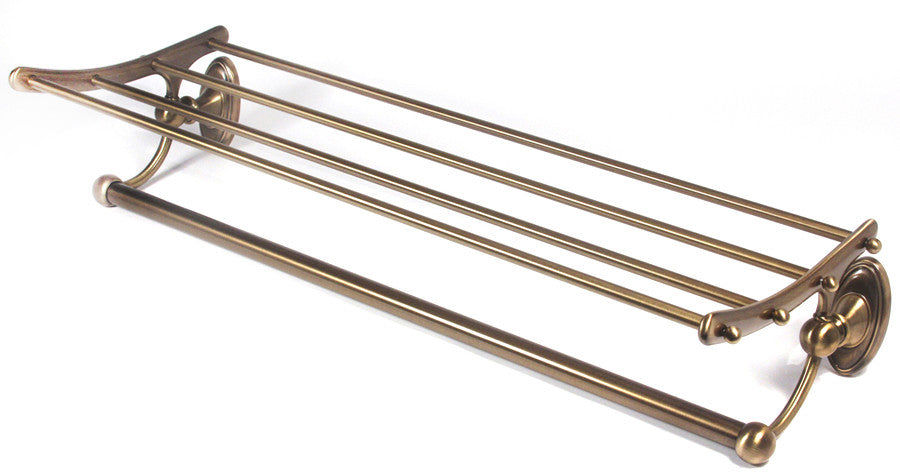 Alno A8026-24-AE: 24" cc Classic Traditional Towel Rack w/Bar - Antique English