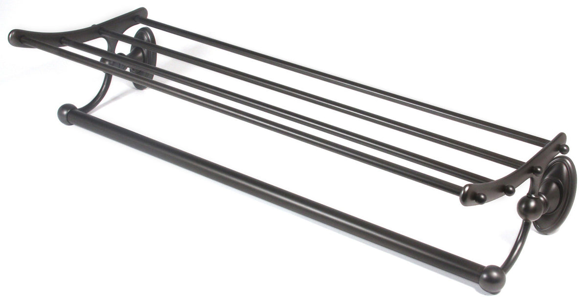 Alno A8026-24-BRZ: 24" cc Classic Traditional Towel Rack w/ Bar - Bronze