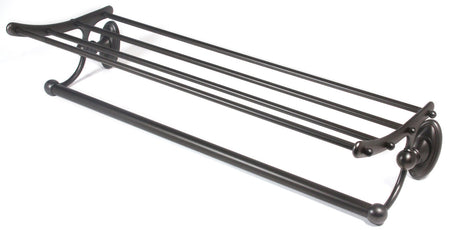 Alno A8026-24-BRZ: 24" cc Classic Traditional Towel Rack w/ Bar - Bronze