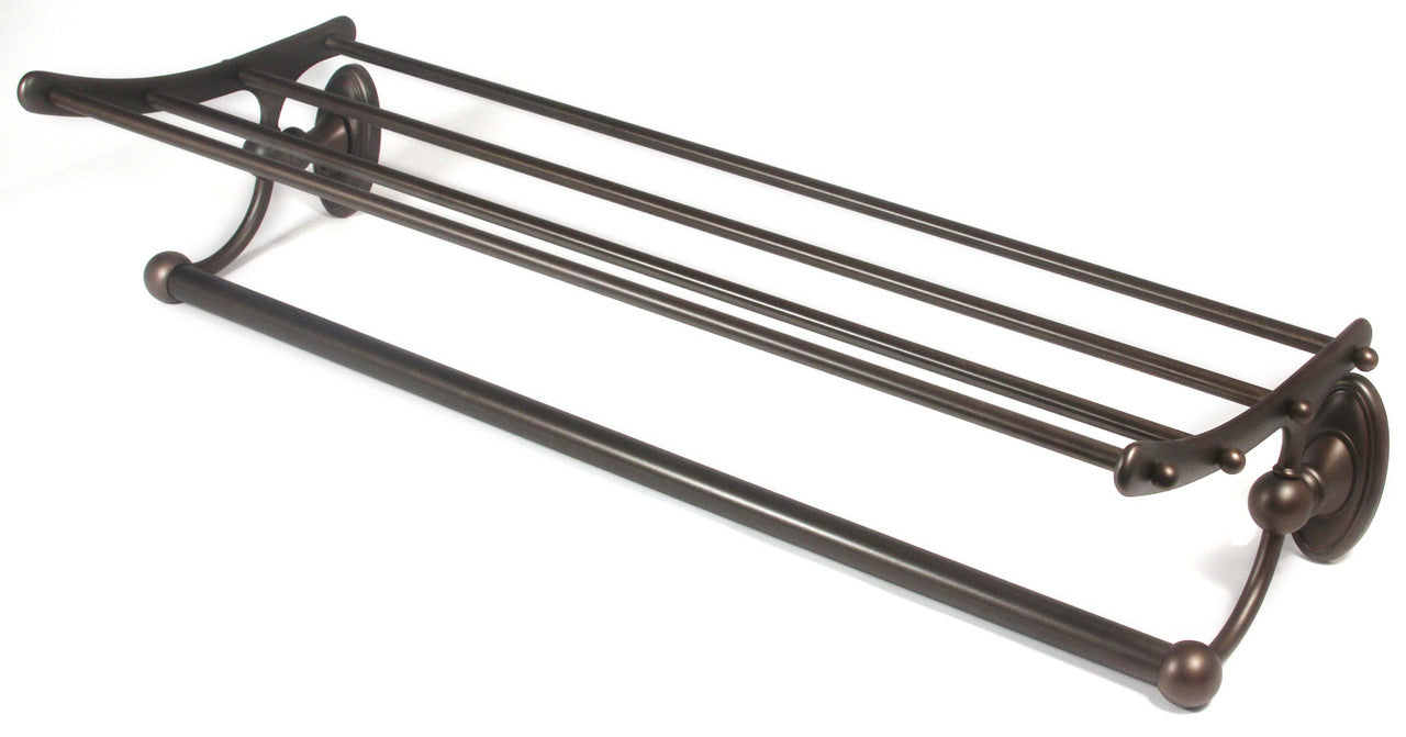Alno A8026-24-CHBRZ: 24" cc Classic Towel Rack w/Bar - Chocolate Bronze